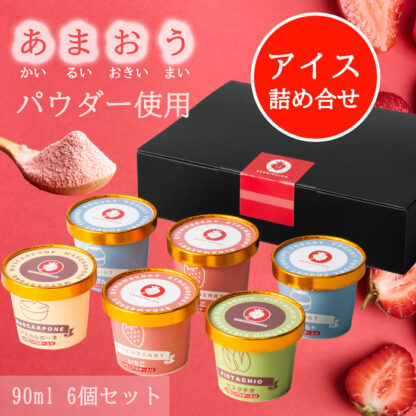 アイスクリーム あまおうパウダー使用 90ml 6個セット
